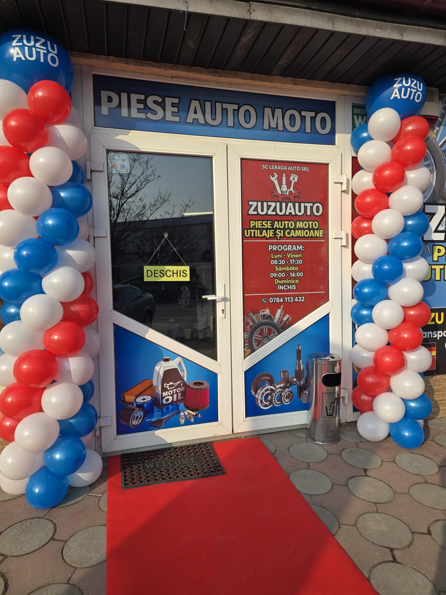 Magazin ZuzuAuto Focșani - intrare magazin piese auto